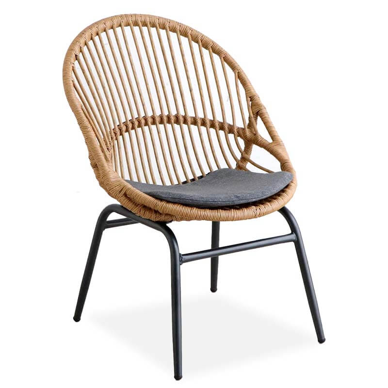 オーバルチェア　ラタン　ガーデン ラタン調オーバルチェア 2脚セット チェア ダイニングチェア ガーデン