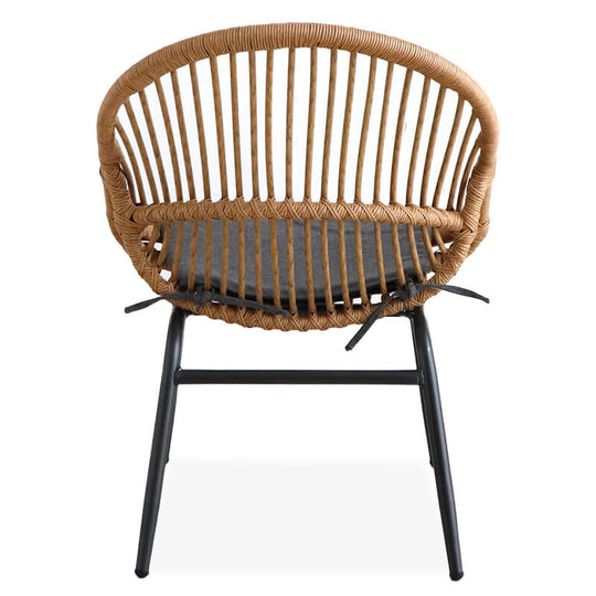 ラタン調オーバルチェア 2脚セット チェア ダイニングチェア ガーデン